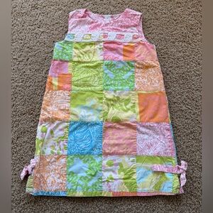 Lilly Pulitzer Pink and White Floral patchwork Dress